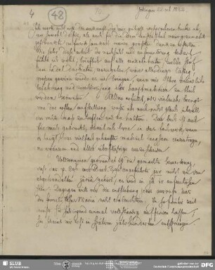 Eigenh. Brief von Jacob Grimm an August Wilhelm von Schlegel, Göttingen, 23.10.1832