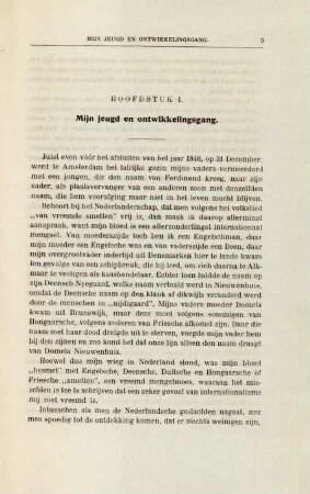 Hoofdstuk I. Mijn jeugd en ontwikkelingsgang.
