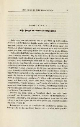 Hoofdstuk I. Mijn jeugd en ontwikkelingsgang.