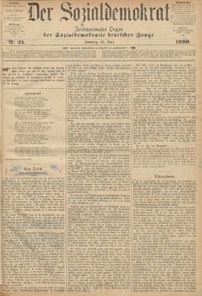 No 24. Sonntag, 13. Juni. 1880.