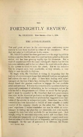 The fortnightly review. 54. 1890 = N.S., Vol. 48