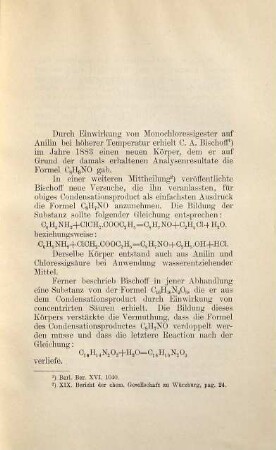 Über die Einwirkung von Anilin auf Chloressigsäure