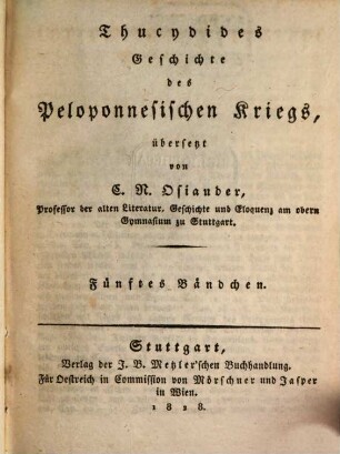 Geschichte des peloponnesischen Kriegs. 5