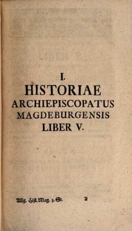 Allgemeines historisches Magazin. 3. 1768