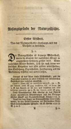 Anfangsgründe der Naturgeschichte, 1. Algemeine Natur- und Tiergeschichte : mit 12 Kupfertafeln