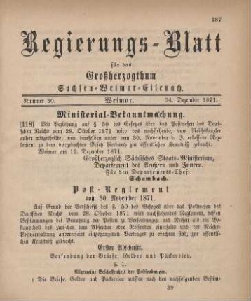 Nr. 30 : 24. Dezember 1871