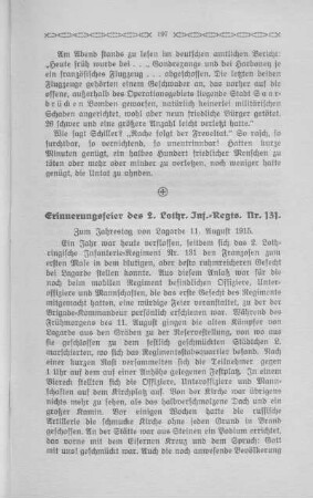 66. Erinnerungsfeier des 2. Lothr. Inf.-Regts. Nr.131