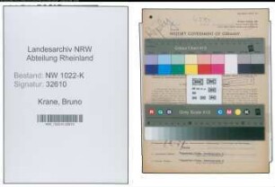 Entnazifizierung Bruno Krane , geb. 29.12.1916 (Baecker)