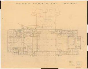 Stadthalle, Mülheim an der Ruhr Umbau: Grundriss Kellergeschoss 1:100