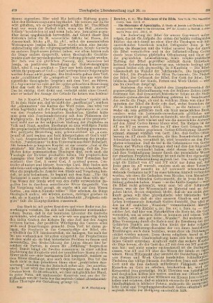 600-601 [Rezension] Rowley, Harold H., The relevance of the Bible