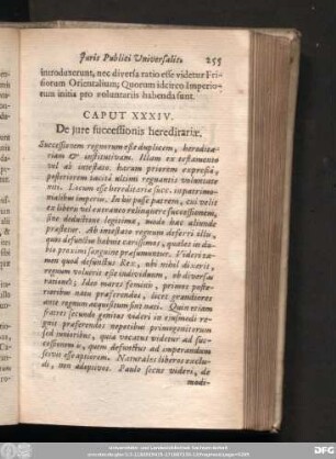 Caput XXXIV. De iure successionis hereditariae.