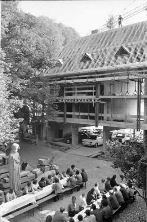 Freiburg: Münsterbauhütte; Richtfest für den Lagerbau der Münsterbauhütte