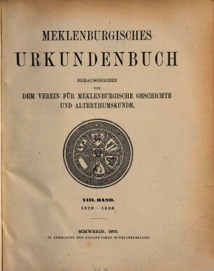 Meklenburgisches Urkundenbuch, 8. 1329 - 1336