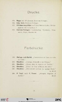 Farbdrücke (Nr. 199-204)