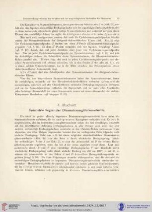 4. Abschnitt. Symmetrie begrenzter Diamantraumgitterausschnitte