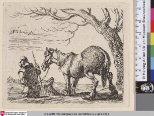 [Ein Bauer mit Hund und Pferd; A Peasant Leading His Horse; Boer met paard]