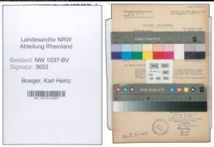 Entnazifizierung Karl Heinz Boeger , geb. 10.08.1914 (Hilfsarbeiter)