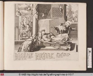 Die Heilige Katharina von Siena betet für die Toten und Gefolterten.