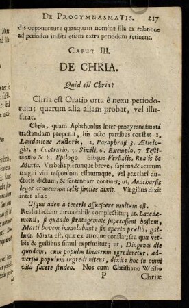217-230, Quid est Chria? - Quomodo fiunt Periodi plures?