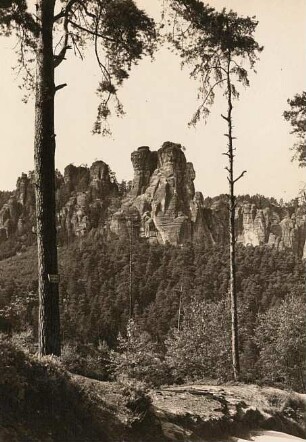 Gansfelsen : Sächsische Schweiz, Rathener Gebiet. Gansfelsen