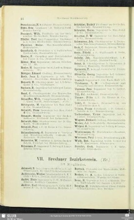 VII. Breslauer Bezirksverein.
