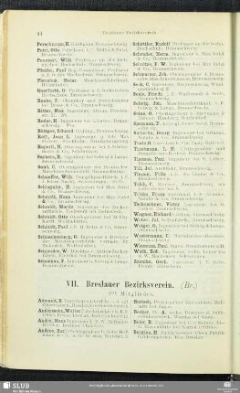 VII. Breslauer Bezirksverein.