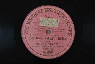 Bell song : "Lakmé" / Delibes