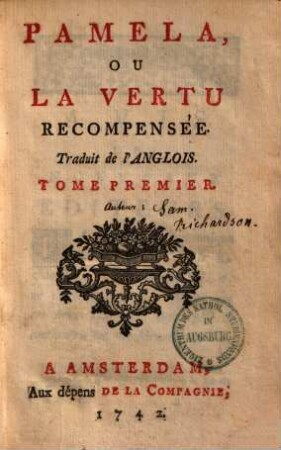Pamela, Ou La Vertu Recompensée, 1