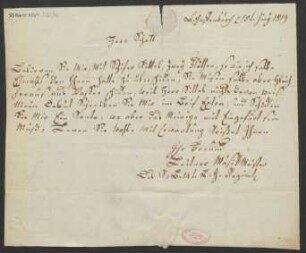 Brief an B. Schott's Söhne : 15.06.1819