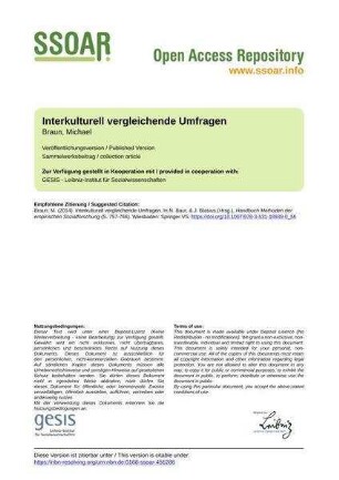 Interkulturell vergleichende Umfragen