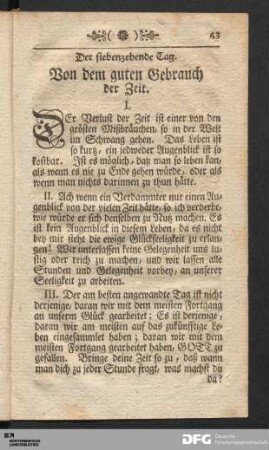 Der siebenzehende Tag.