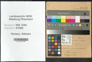 Entnazifizierung Wilhelm Richarz , geb. 21.08.1907 (Kaufmann)