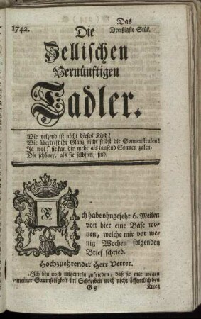 1742. Das Dreißigste Stük.