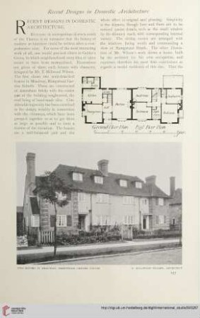 Recent designs in domestic architecture