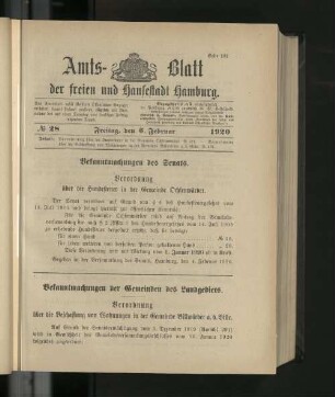 No. 28, 6. Februar 1920