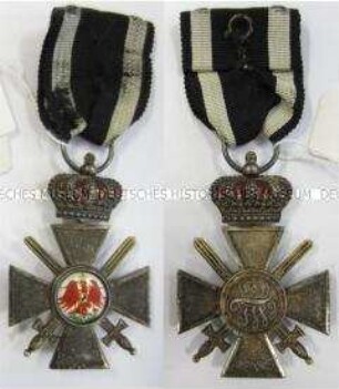Roter Adlerorden, Kreuz mit Schwertern, Krone und Band, 4. Klasse letztes Modell, Königreich Preußen