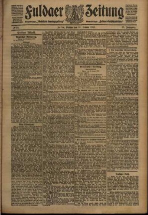 Erste Ausgabe vom Montag, den 31. Januar 1910.