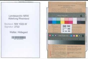 Entnazifizierung Hildegard Walter , geb. 09.01.1911 (Verkaeuferin)