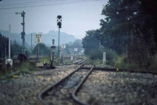 Warthausen Einfahrsignal Schmalspurstrecke