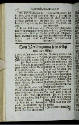 Von Verläugnung sein selbst und der Welt.