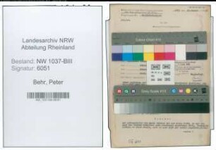 Entnazifizierung Peter Behr , geb. 01.02.1901 (Angestellter)