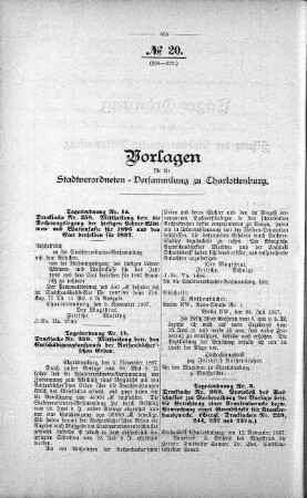 No. 20. (258-272.), 24. November 1897