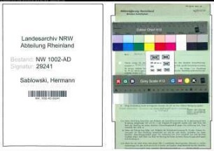 Entnazifizierung Hermann Sablowski, geb. 05.12.1904 (Gaertner)