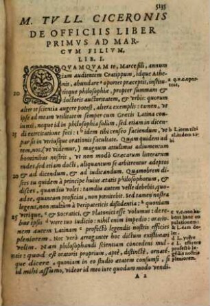 Philosophici libri M. T. Ciceronis philosophicorum librorum pars ..., 3. ... Quae Continet, De officiis libros treis