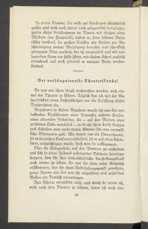 Der verhängnisvolle Theaterskandal