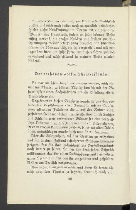 Der verhängnisvolle Theaterskandal