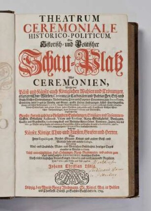 Theatrum Ceremoniale Historico-Politicum