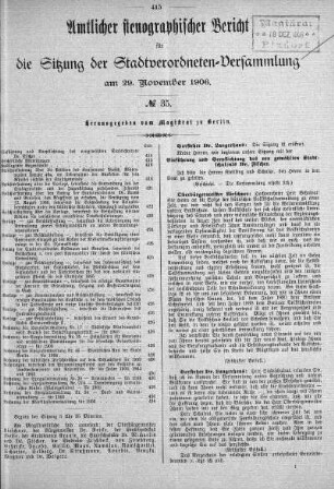 No. 35, 29. November 1906