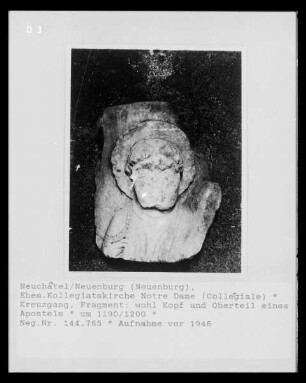 Fragment: Kopf und Oberteil eines Apostels?