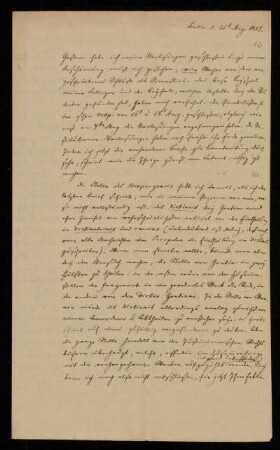10: Brief von Friedrich August Biener an Gustav Hugo, Berlin, 25.8.1827